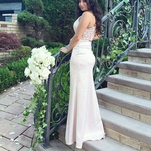 Light pink satin prom gown size 1P (juniors size)